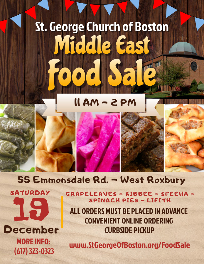 Annual Bazaar & Food Sale St. Orthodox Church of Boston