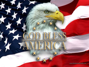 American Eagle and Flag